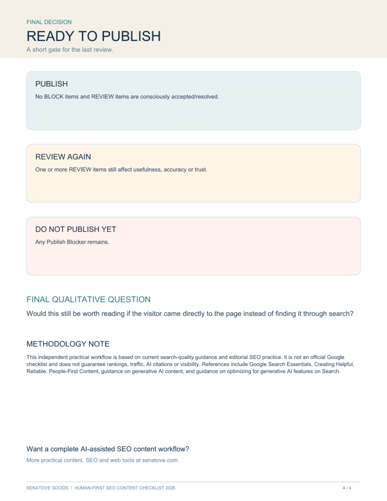 Final publish gate preview