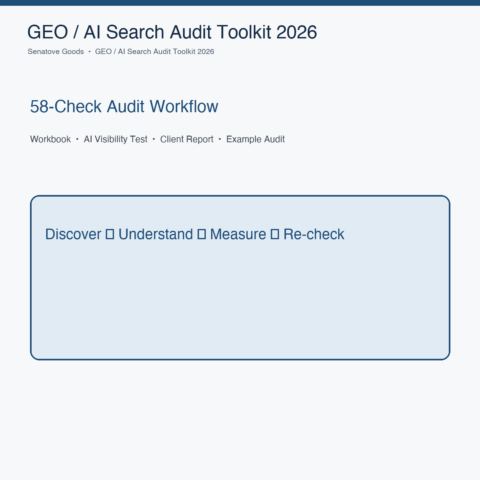 GEO / AI Search Audit Toolkit 2026