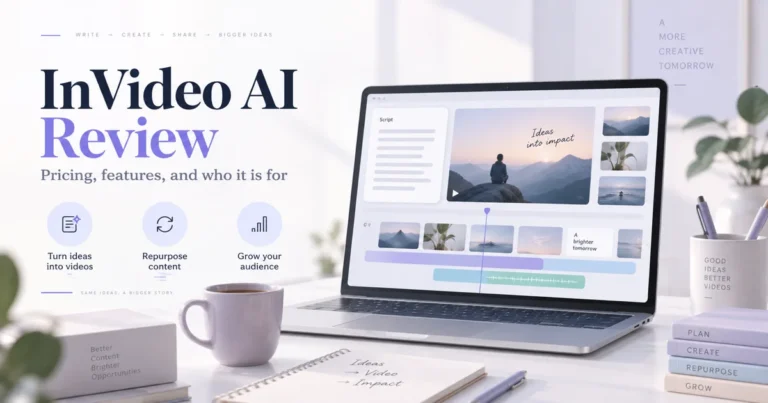 InVideo AI video creation workspace for turning written ideas into editable video drafts