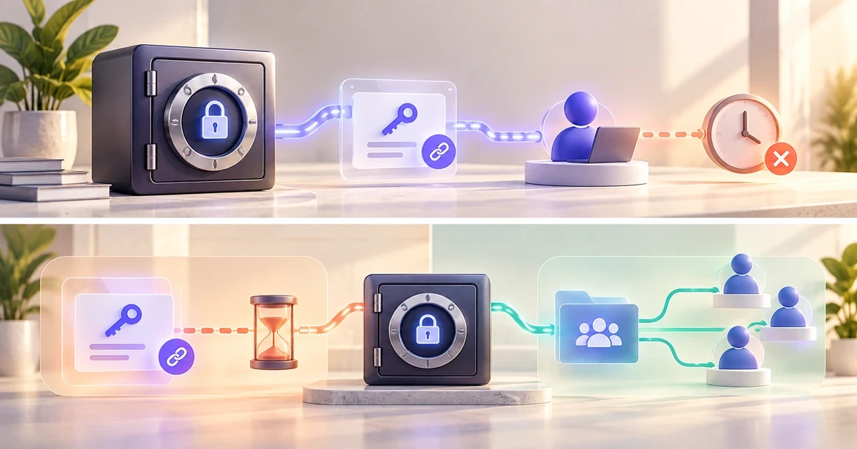 Temporary and recurring credential access flows from a secure vault